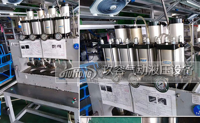 通用型氣液增壓缸在客戶(hù)的切邊機(jī)上的應(yīng)用